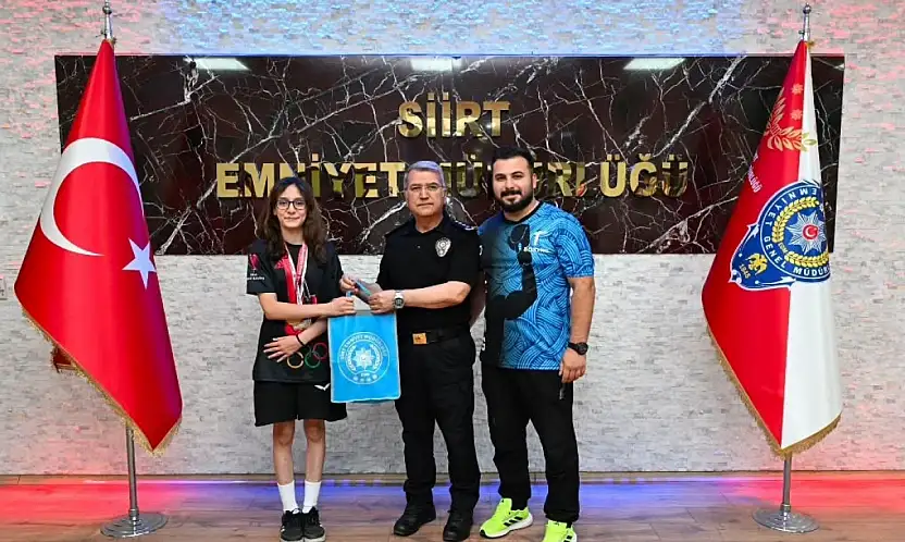 Siirt Emniyet Müdürü Özdemir Türkiye Boks Şampiyonu Hiranur Yıldız'ı Konuk Etti