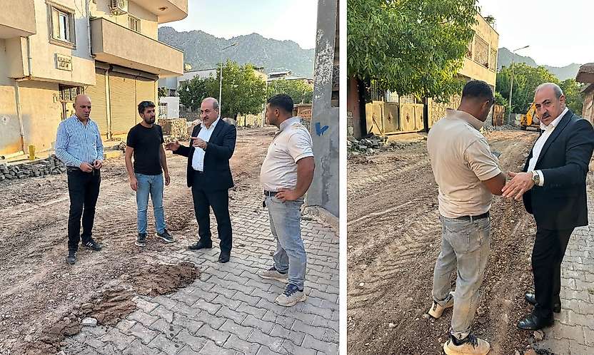 Siirt Eruh'ta Doğalgaz Altyapı Çalışmaları Sürüyor