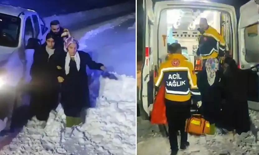 Siirt Eruh'ta Doğum Sancıları Başlayan Kadın İçin Ekipler Seferber Oldu