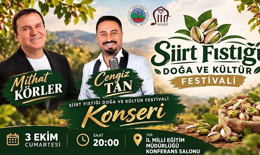 Siirt Fıstığı Festivali'nde program değişikliği: Hasat etkinliği ve konserin yeri değişti