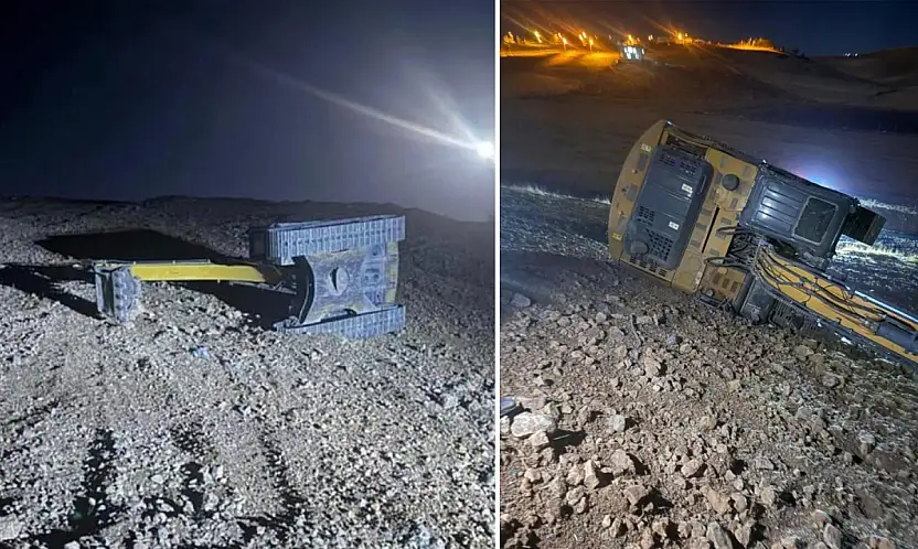 Siirt'in Kurtalan ilçesinde ekskavatör devrildi: Operatör ağır yaralandı