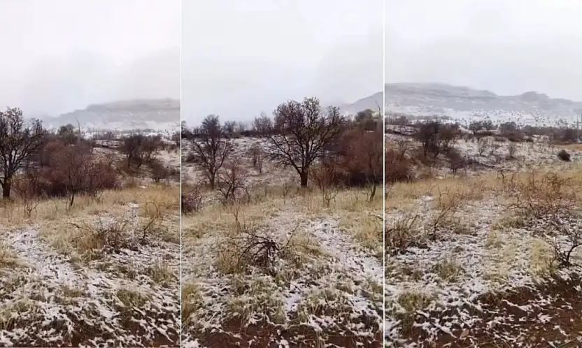 Siirt'in Kurtalan İlçesine Mevsimin İlk Karı Düştü