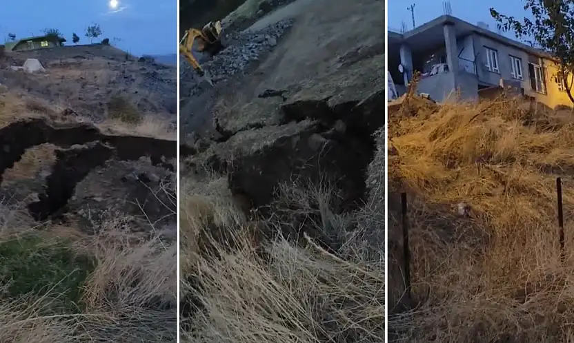 Siirt'in O İlçesinde Toprak Kayması Endişe Yarattı! Vatandaşlar Korku İçinde!