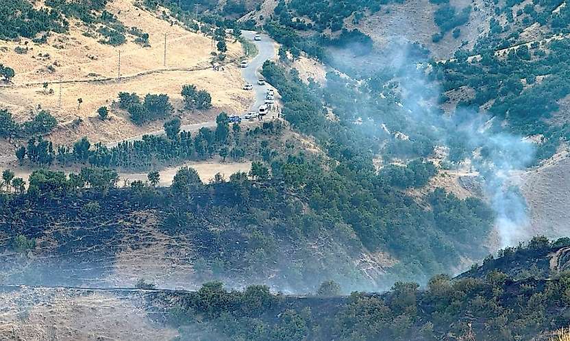 Siirt İtfaiye Ekipleri Bitlis'teki Yangına Müdahale Etti