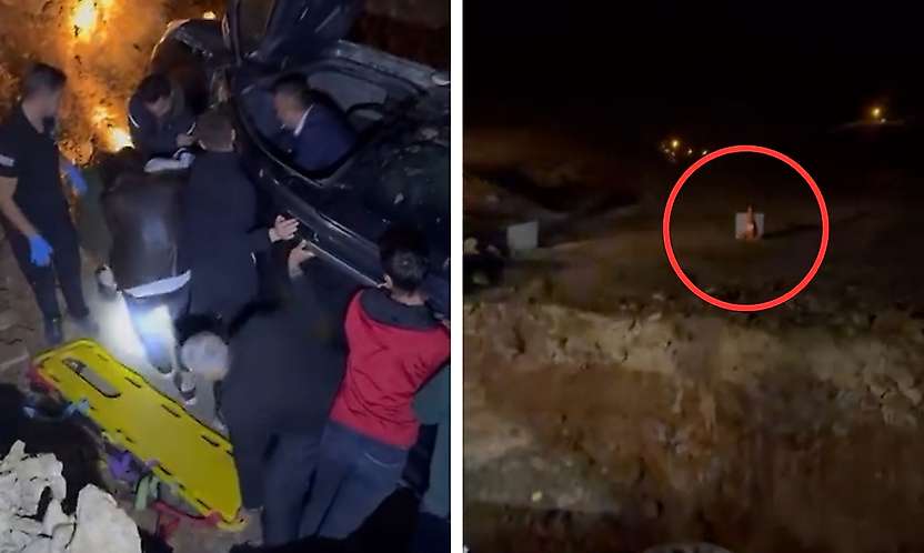 Siirt Pervari'de Menfez Çukuruna Düşen Araçta Anne ve Oğlu Yaralandı