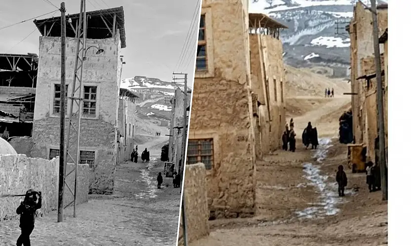 Siirt Şeyh Süleyman Mezarlığı'na Giden Tarihi Sokağın Yıllar Önceki Hali Ortaya Çıktı