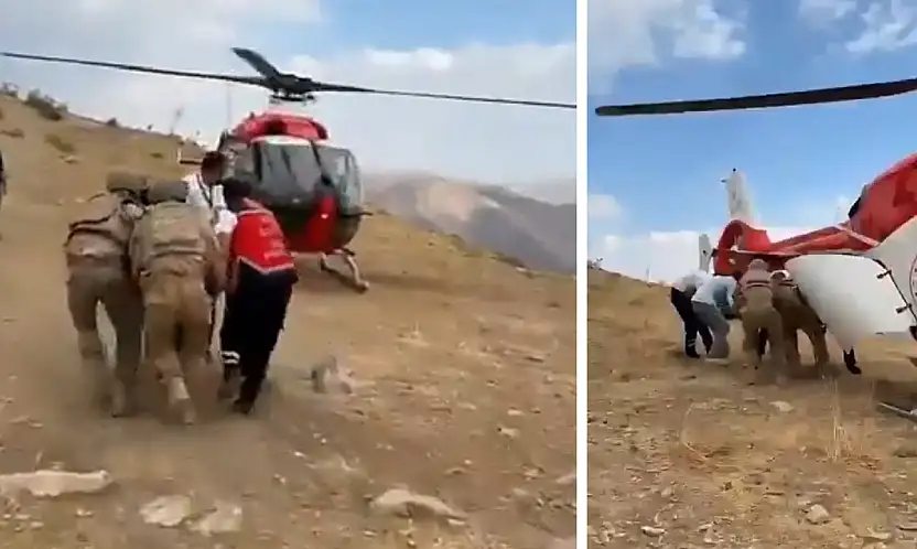 Siirt Şirvan'da Beyin Kanaması Geçiren 47 Yaşındaki Vatandaş Hava Ambulansıyla Hastaneye Ulaştırıldı