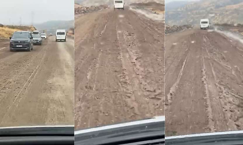 Siirt-Şirvan-Pervari yolunda çamur tehlikesi: Sürücüler kaza riskiyle karşı karşıya