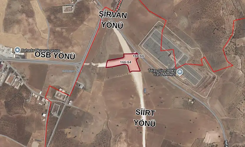 Siirt-Şirvan Yolu ve OSB Bağlantı Noktasında 2 Parsel İçin Kamulaştırma Davası