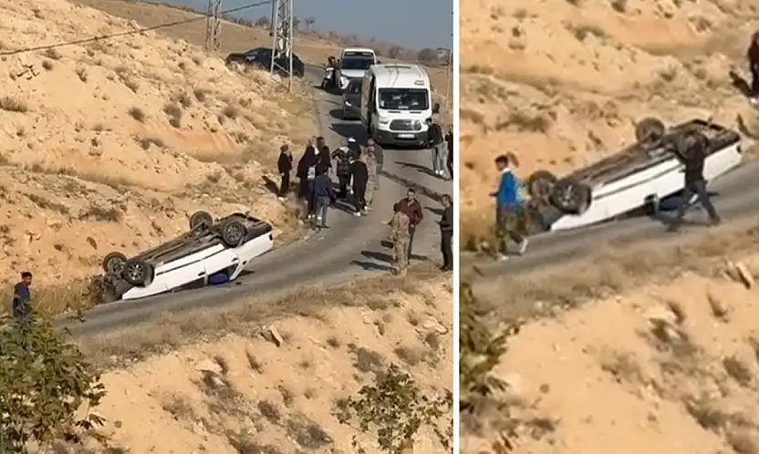Siirt'te Deliklitaş Mevkiinde Kaza: Araç Takla Attı, 4 Kişi Yaralandı