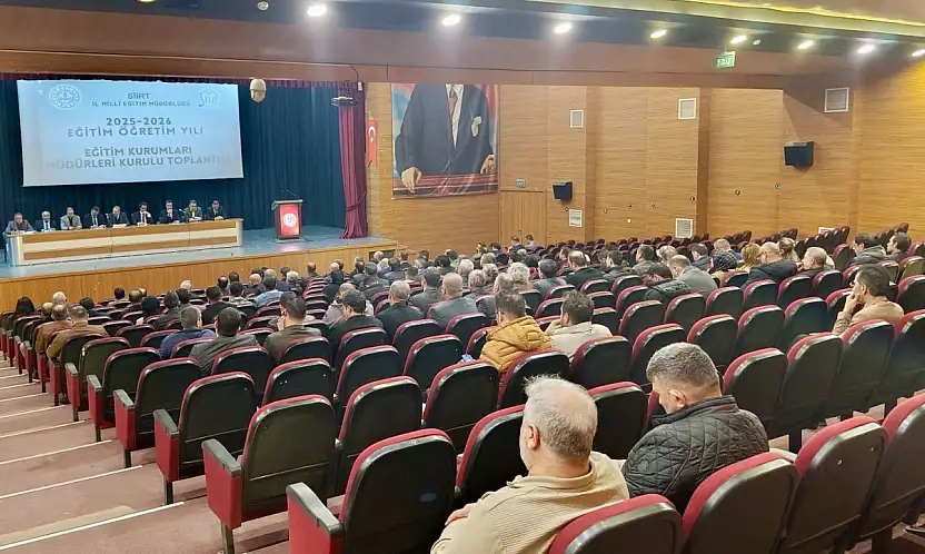 Siirt'te Eğitim Kurumları Müdürleri Kurulu Toplantısı Gerçekleştirildi