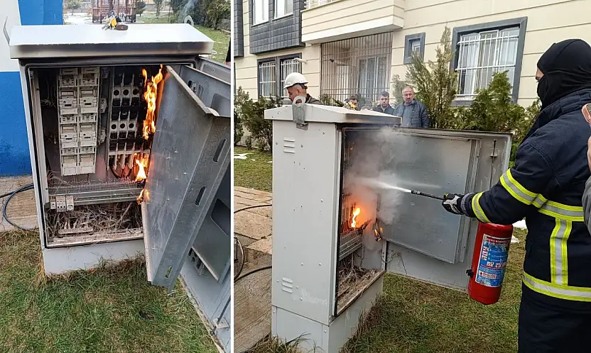 Siirt'te Elektrik Panosunda Yangın