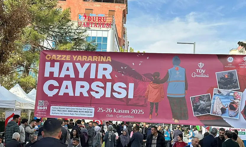 Siirt'te Gazze İçin Hayır Çarşısı: İlk Günde 603 Bin TL Toplandı