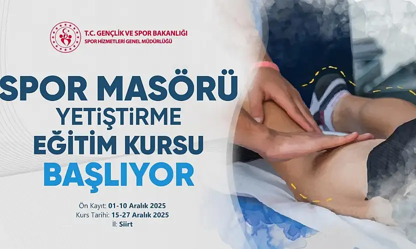 Siirt'te Gençlere Yeni İstihdam Kapısı: Spor Masörü Kursu Başlıyor