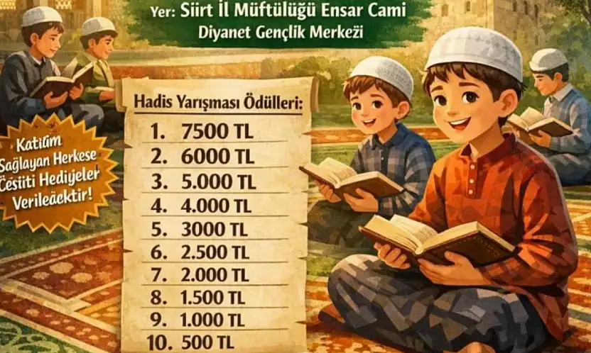 Siirt'te hadislerle büyüyen nesiller için anlamlı program