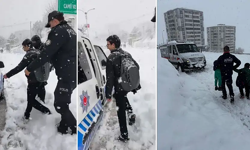 Siirt'te Kar Engeline Polis ve AFAD Müdahalesi: Öğrenciler Güvenle Evlerine Ulaştırıldı