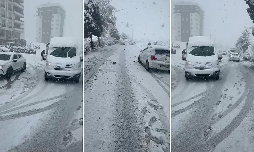 Siirt'te kar trafiği kilitledi: Araçlar yolda kaldı, belediye otobüsleri ilerleyemedi