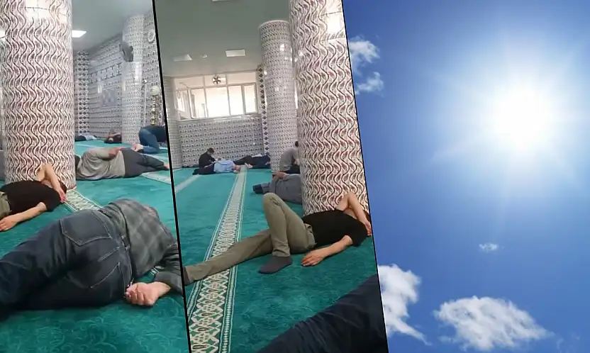 Siirt'te Kavurucu Sıcaklardan Bunalanlar Serinliği Camilerde Arıyor