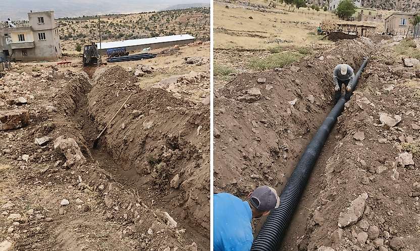 Siirt'te Kırsal Alanda Altyapı ve Yol Çalışmaları Sürüyor