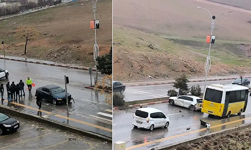 Siirt'te Korkutan Kaza: Aynı Noktada 2 Araç Çarpıştı! Araçlar Kullanılamaz Hale Geldi
