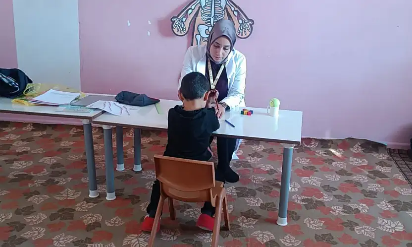 Siirt'te köy okullarında öğrencilere gelişim taraması yapıldı