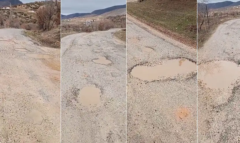 Siirt'te Köy Yolu Çukura Döndü: Vatandaş Video Çekip Çağrı Yaptı