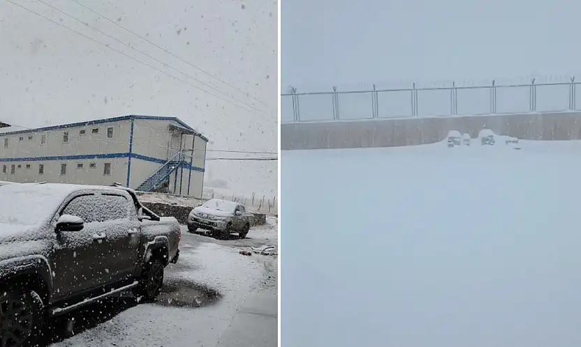 Siirt'te Mevsimin İlk Karı Düştü