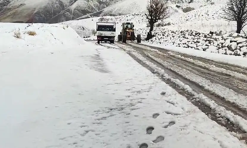 Siirt'te Mevsimin İlk Karı Etkili Oldu: Araçlar Yolda Mahsur Kaldı