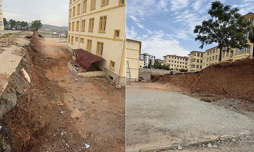 Siirt'te Öğrencilerin Hayatı Tehlikede: Çöken İstinat Duvarı 1 Yıldır Yapılmayı Bekliyor