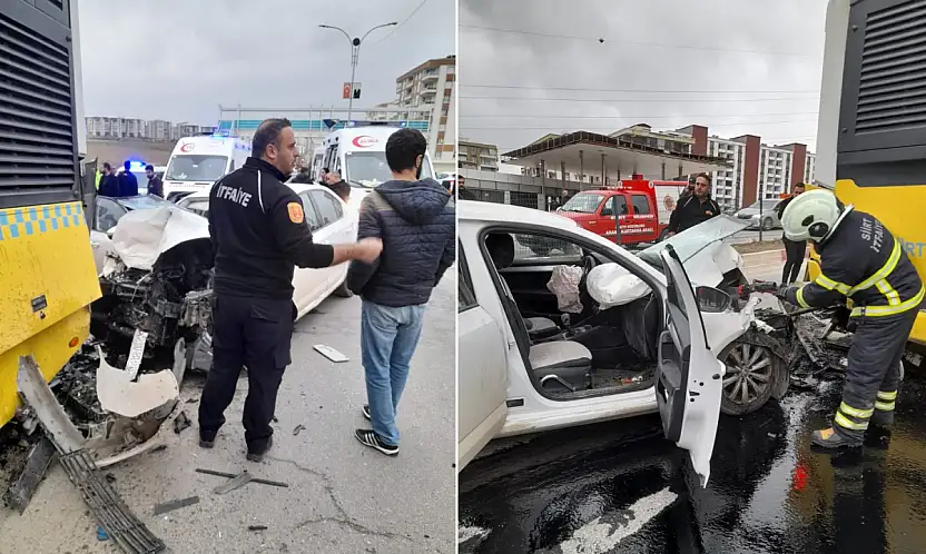 Siirt'te Otomobil ile Otobüs Çarpıştı: 3 Yaralı