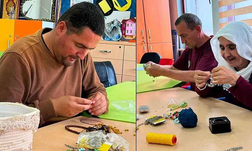 Siirt'te Özel Bireyler Takı Yapım Etkinliğinde Yeteneklerini Sergiledi