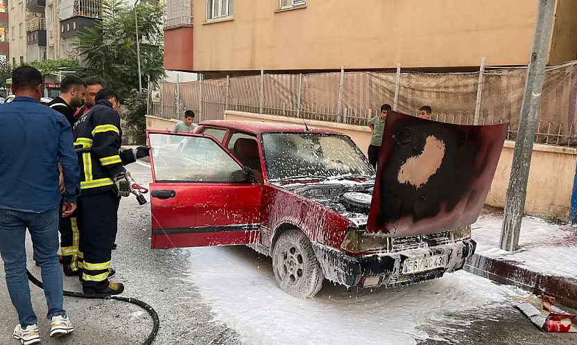 Siirt'te Park Halindeki Otomobilde Yangın Çıktı