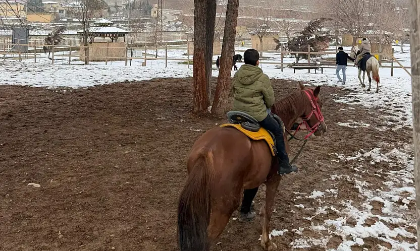 Siirt'te Sömestir Tatiline Anlamlı Dokunuş: Çocuklar Atlarla Keyifli Bir Gün Geçirdi