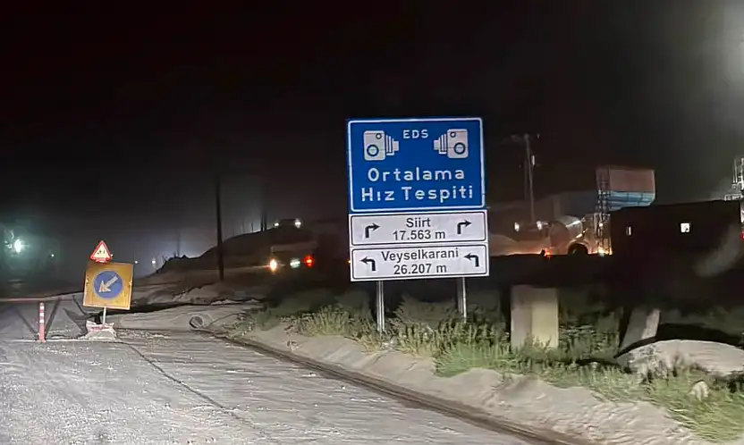 Siirt'te Sürücüler Dikkat! Ortalama Hız Denetimi Başladı