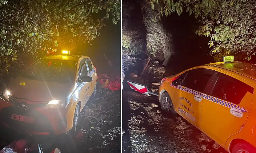 Siirt'te Ticari Taksi Şarampole Uçtu