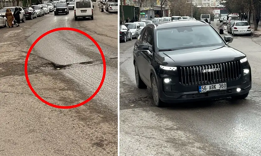 Siirt'te Yoğun Kullanılan Kavşakta Oluşan Çukur Tehlike Saçıyor