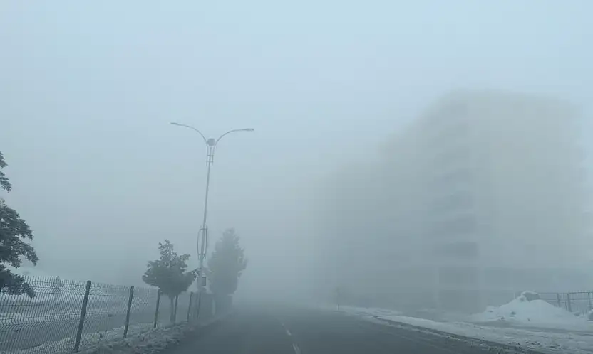 Siirt'te yoğun sis etkili oluyor: görüş mesafesi 20 metreye kadar düştü