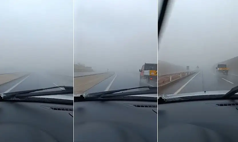 Siirt'te Yoğun Sis: Görüş Mesafesi 50 Metreye Kadar Düştü