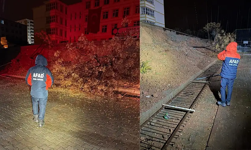 Siirt'te yoğun yağış nedeniyle iki okulun istinat duvarı çöktü, eğitime ara verildi