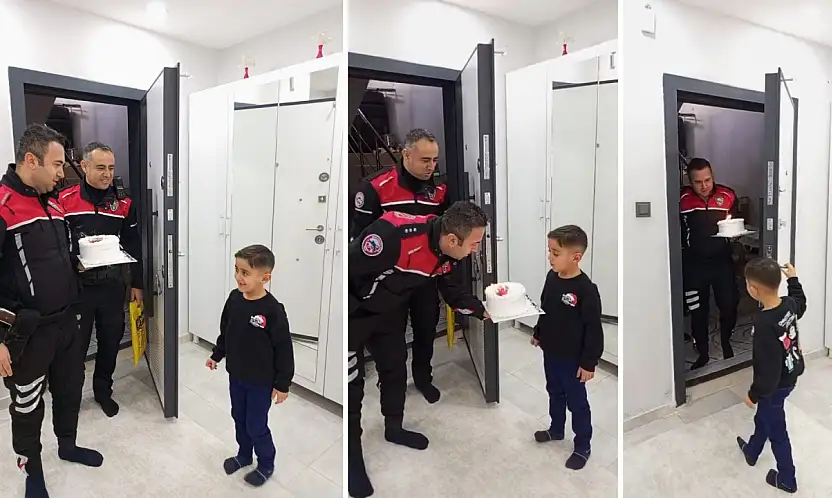 Siirt'te Yunus Polislerinden Minik Muhammed Emin'e Doğum Günü Sürprizi