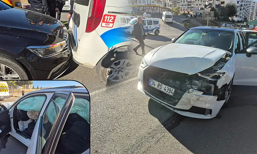 Siirt'te Zincirleme Kaza: Polis Aracının da Aralarında Olduğu Üç Araç Çarpıştı