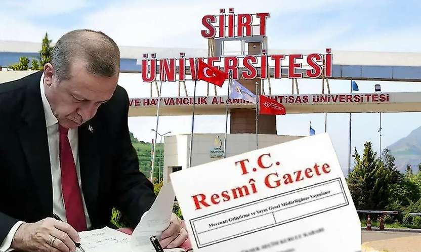 Siirt Üniversitesi'nde 36 Dolu Kadronun Derecesi Yeniden Düzenlendi
