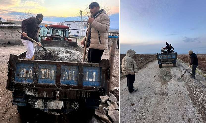 Siirtli köylülerden yol isyanı: Köylüler çukurları kendi imkânlarıyla kapattı