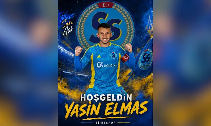 Siirtspor'dan İlk Transfer Hamlesi: Tecrübeli Futbolcu Yasin Elmas Sarı-Mavili Formayı Giydi