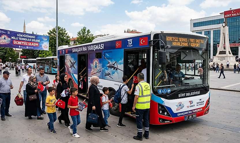 TEKNOFEST Heyecanı Siirt'i Sardı: Savaşan İHA Yarışması İçin Ücretsiz Ulaşım Seferberliği