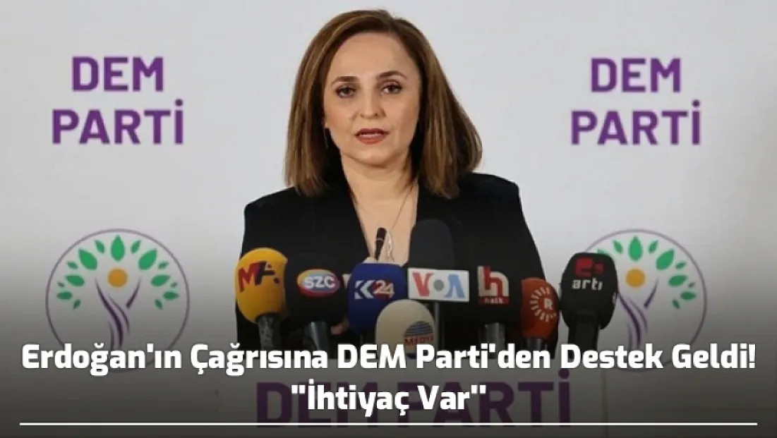 Erdoğan'ın Çağrısına DEM Parti'den Destek Geldi! ''İhtiyaç Var''