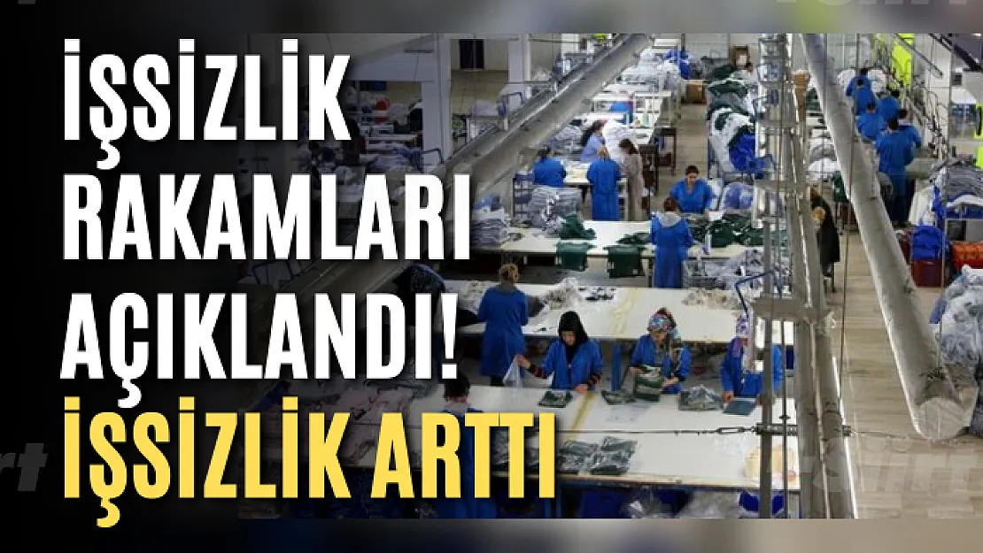 İşsizlik Rakamları Açıklandı! İşsizlik Arttı