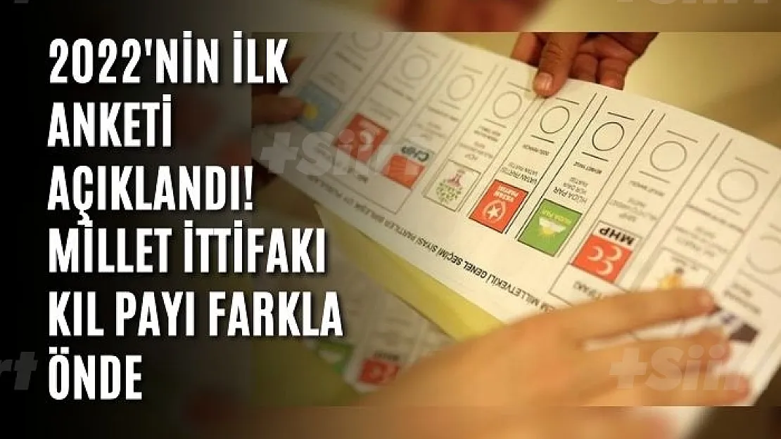 2022'nin ilk anketi açıklandı! Millet İttifakı kıl payı farkla önde