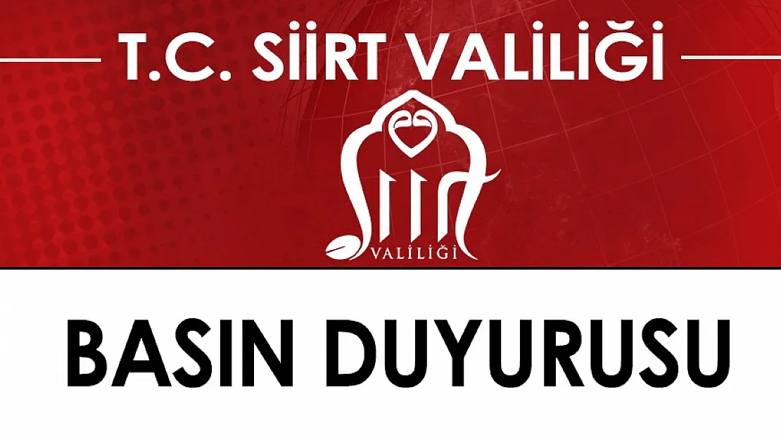 Siirt Valiliği Kurban Bayramı Tedbirlerini Açıkladı