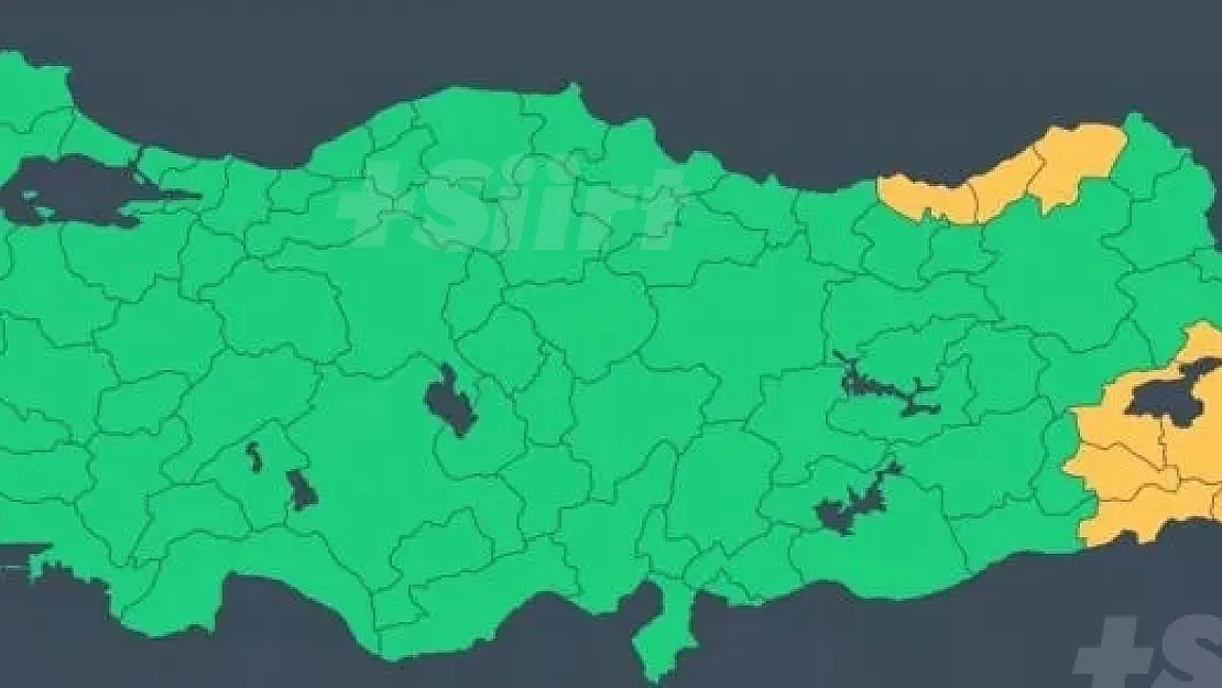 Siirt ve 7 İl İçin Turuncu Uyarı Geldi